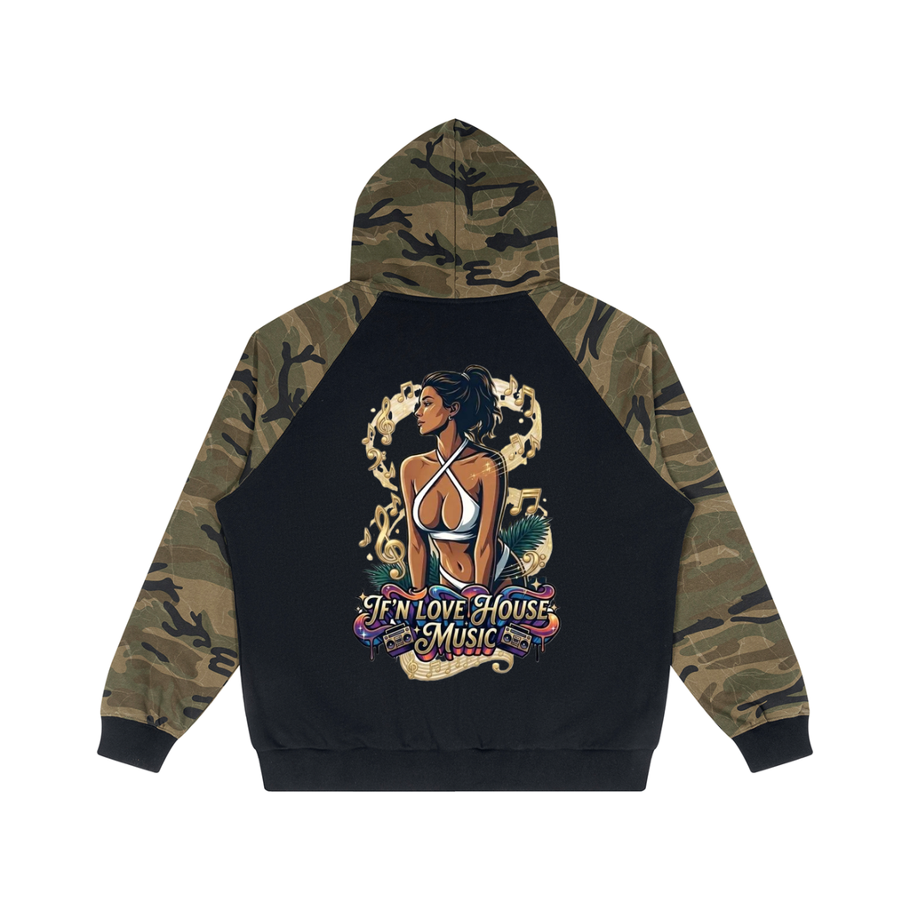 Unisex Camo-iFNLOVE Zip Hoodie